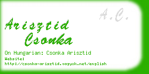 arisztid csonka business card